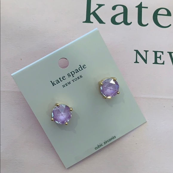 kate spade Jewelry - Kate spade enamel gumdrop earrings lilac lavender